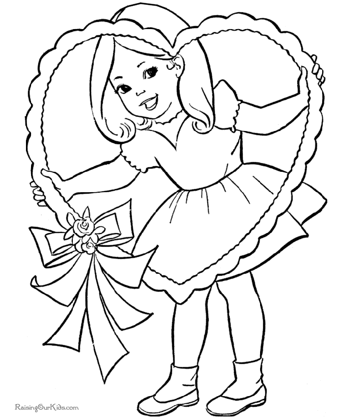 Plansa de colorat cu Valentines day 155 40